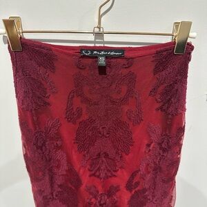 For Love And Lemons Red Maxi Skirt